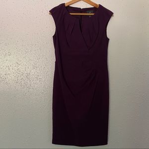 ADRIANNA PAPELL | dress | purple | size 6 | cap sleeves